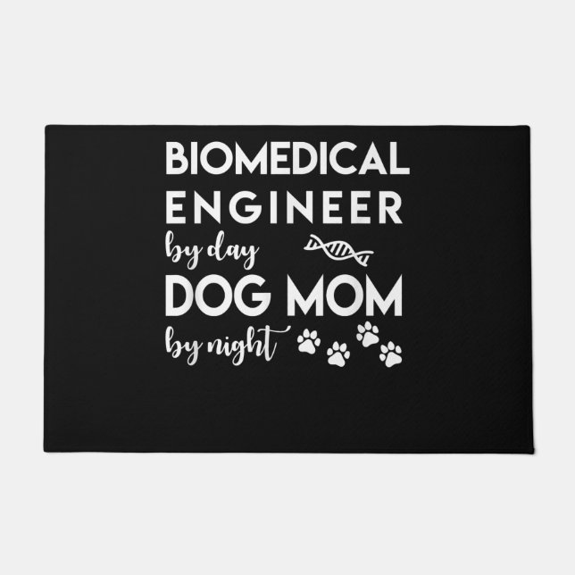 Ingenieur für biomedizinische Mama Dog Lover Bio E Fußmatte (Vorderseite)