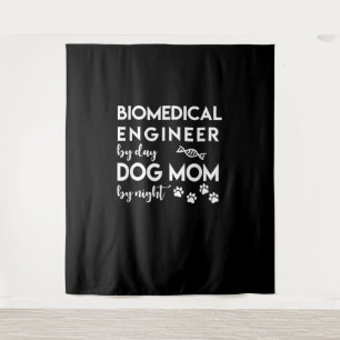 Ingenieur für biomedizinische Mama Dog Lover Bio E Wandteppich