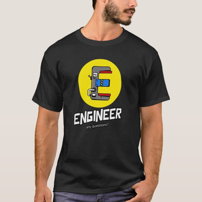 Ingenieur für Fragen Ingenieure wissen alles T-Shirt (Vorderseite)