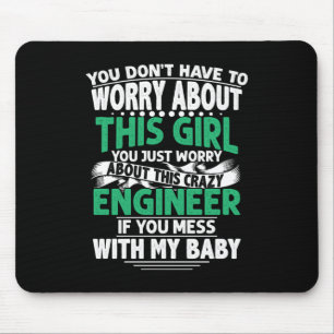 Ingenieur für Mädchen Mousepad
