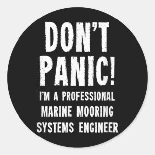Ingenieur für marine Verankerungssysteme Runder Aufkleber