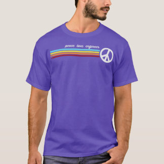 Ingenieur für Retro-Streifen T-Shirt