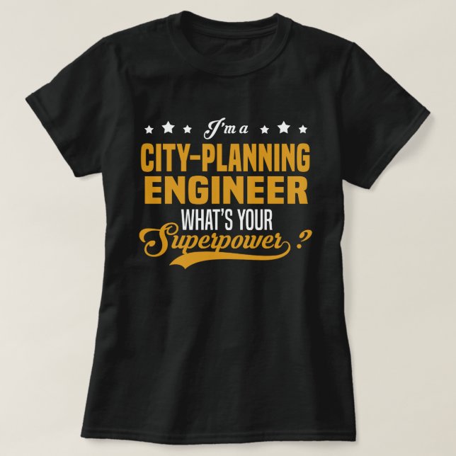 Ingenieur für Stadtplanung T-Shirt (Design vorne)