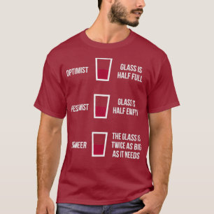 Ingenieur Glas halb voll Lustiger Ingenieur-Witz T-Shirt