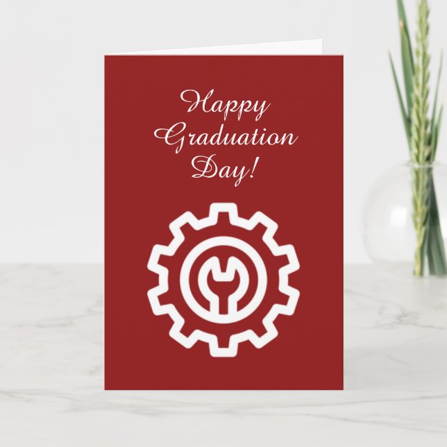 Ingenieur Happy Abschluss Day Card Feiertagskarte (Vorderseite)