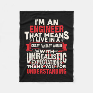 Ingenieur ich bin Ingenieur Fleecedecke