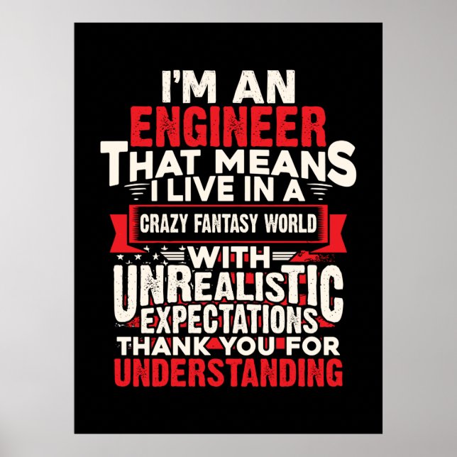 Ingenieur ich bin Ingenieur Poster (Vorne)