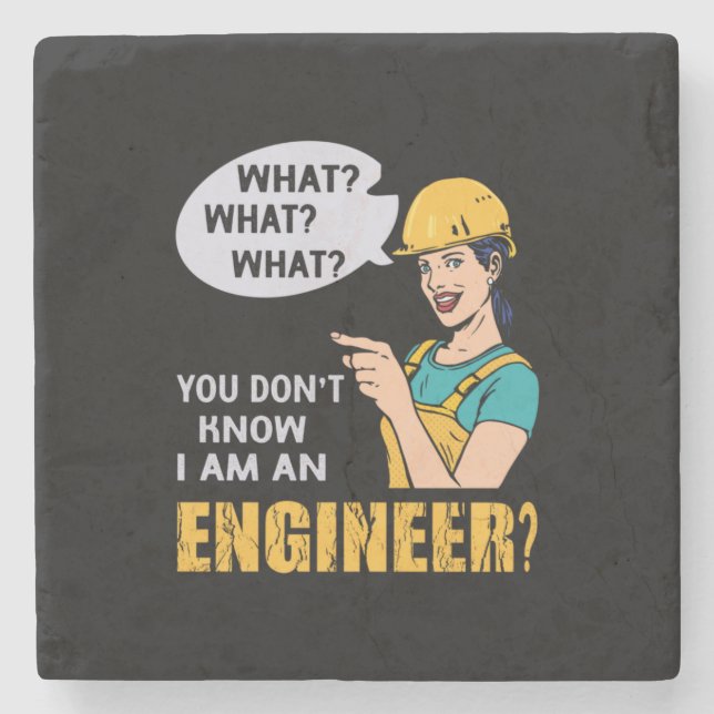 Ingenieur ich bin Ingenieur Steinuntersetzer (Vorderseite)