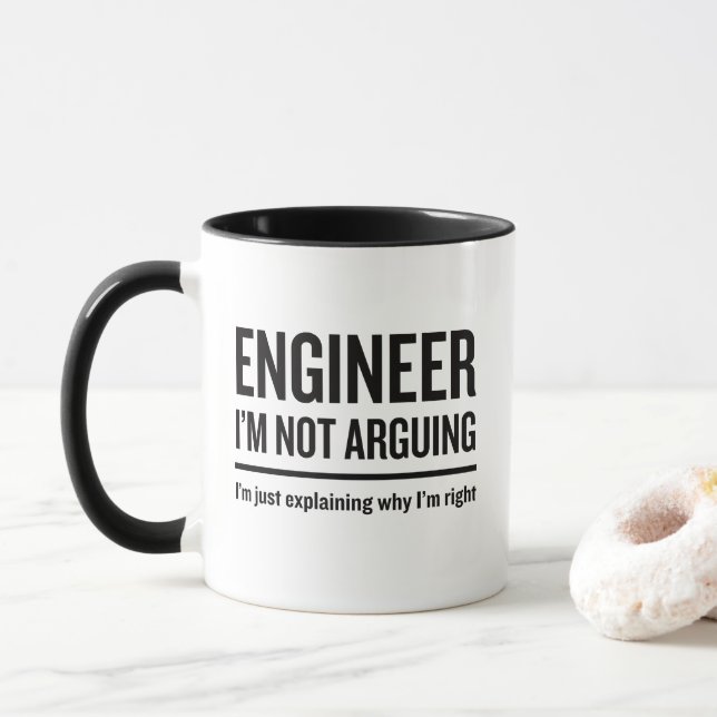 Ingenieur ich streite nicht tasse (Mit Donut)