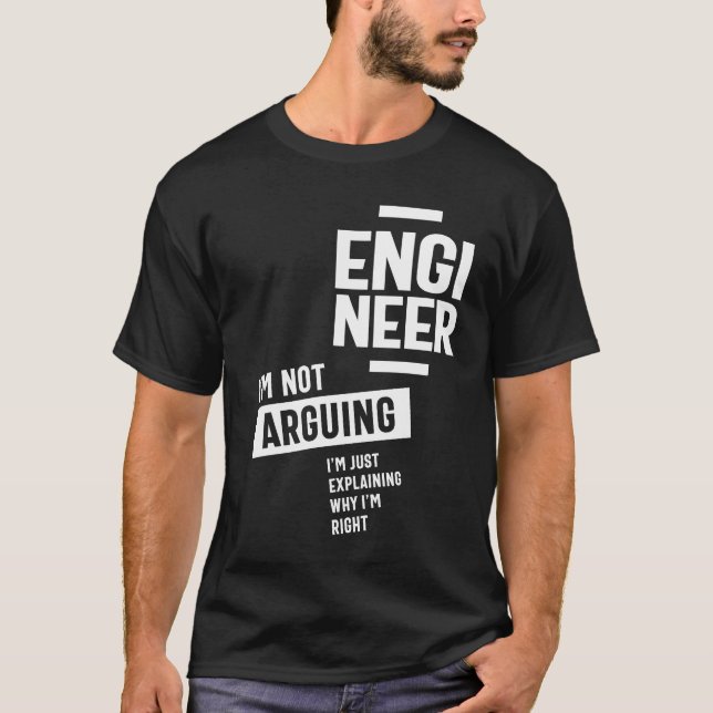 Ingenieur, ich streite nicht über das komische Ing T-Shirt (Vorderseite)