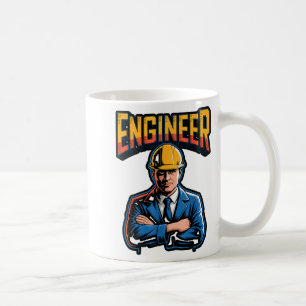 Ingenieur in griechischen Buchstaben Stem Nerd Hum Kaffeetasse
