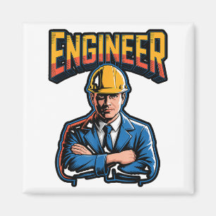 Ingenieur in griechischen Buchstaben Stem Nerd Hum Magnet