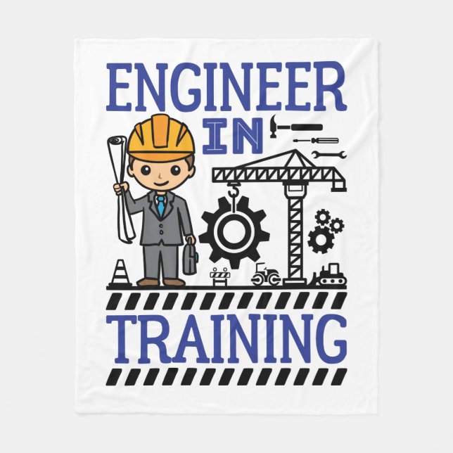 Ingenieur in Training Boys STEM Fleecedecke (Vorderseite)