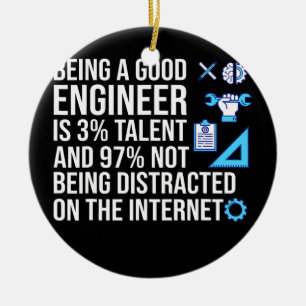 Ingenieur ist ein guter Ingenieur für Computersoft Keramik Ornament