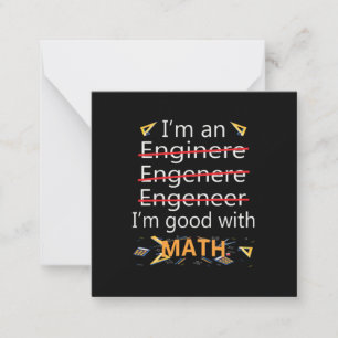 Ingenieur ist gut mit Mathematik Mitteilungskarte