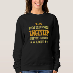 Ingenieur Job Titel Mitarbeiter Arbeiter Beruf In Sweatshirt