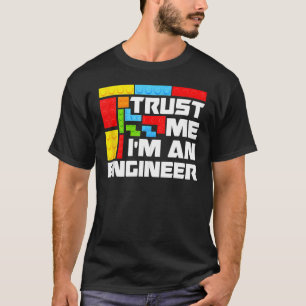 Ingenieur Kinder Spielzeug Big Gebäude Blocks Bui T-Shirt