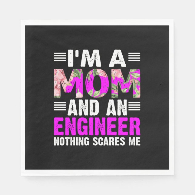 Ingenieur Kunst als Mama und Ingenieur Serviette (Vorderseite)