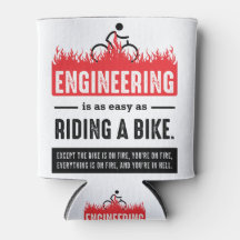 Ingenieur leicht wie Fahrradfahren Humor Grilltag