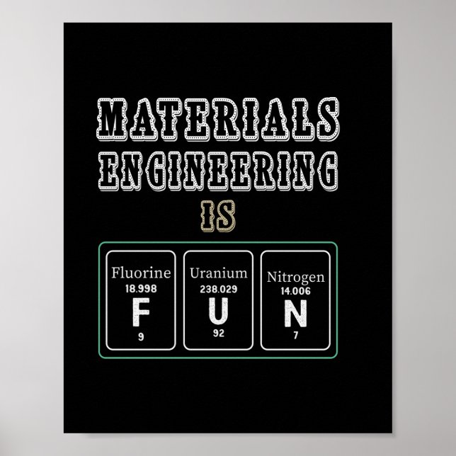Ingenieur-Materialentwicklung ist Spaß Poster (Vorne)