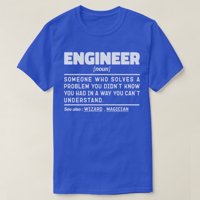 Ingenieur Noun Husband Vater Engineering Sarcastic T-Shirt (Design vorne)