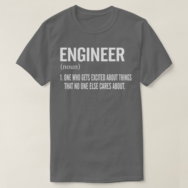 Ingenieur Noun Ts T-Shirt (Design vorne)
