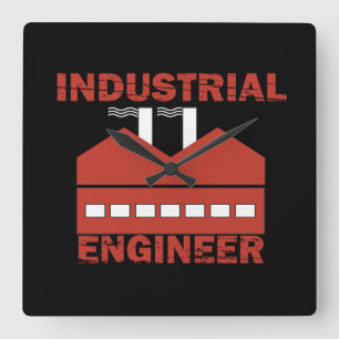 Ingenieur Quadratische Wanduhr