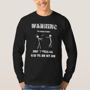 Ingenieur, um Verletzungen zu vermeiden, sagen Sie T-Shirt