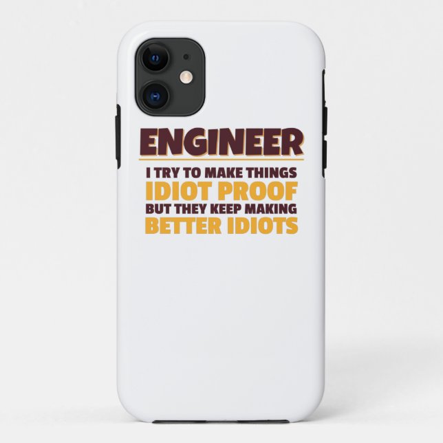 Ingenieur versucht, die Dinge zu überprüfen. Case-Mate iPhone Hülle (Rückseite)