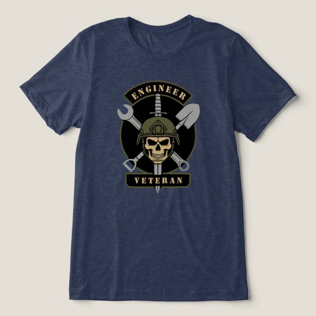 Ingenieur Veteran Tri-Blend Shirt (Design Vorderseite)
