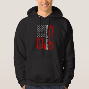 Ingenieur Zahnrad USA-Flagge Maschinenbauingenieur Hoodie