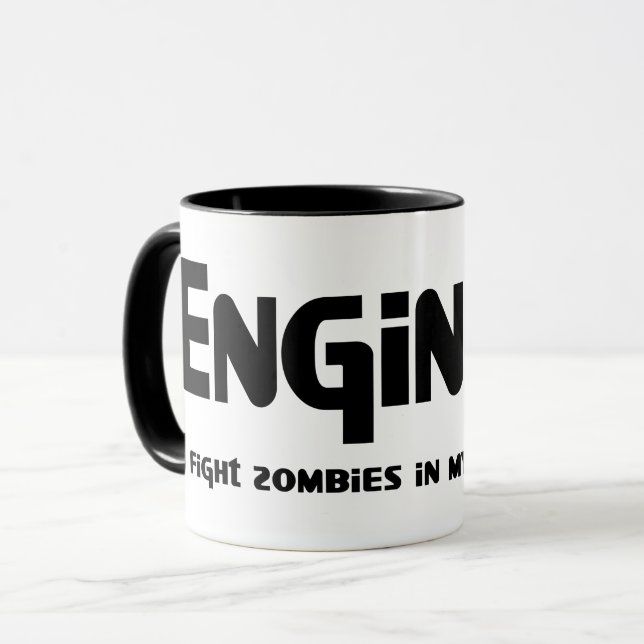 Ingenieur Zombie Fighter Tasse (Vorderseite Links)