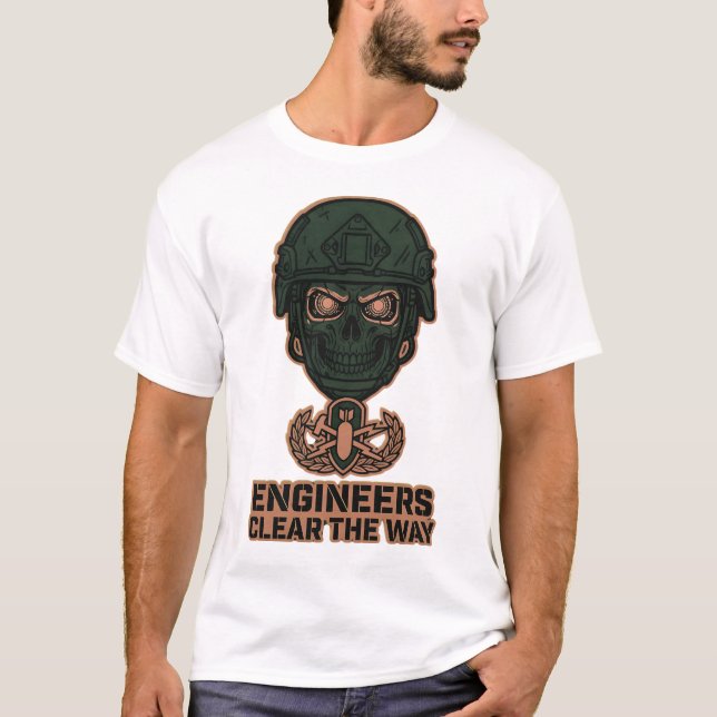 Ingenieure bahnen den Weg Skull Helmet Tee (Vorderseite)