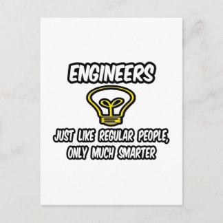Ingenieure...Regelmäßige Leute, nur schlauer Postkarte
