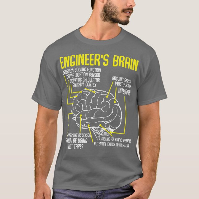 Ingenieure Verfahren für Brain Funny Engineering-S T-Shirt (Vorderseite)