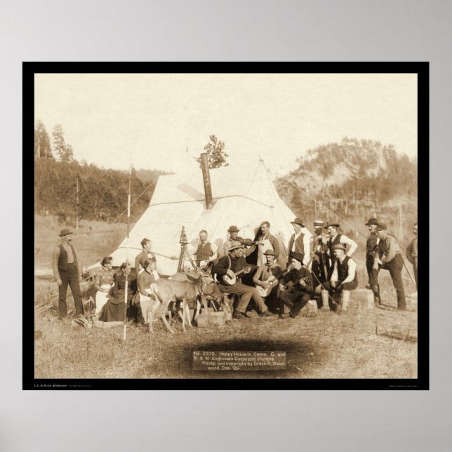 Ingenieurkorps Entspannen im Zelt SD 1889 Poster (Vorne)