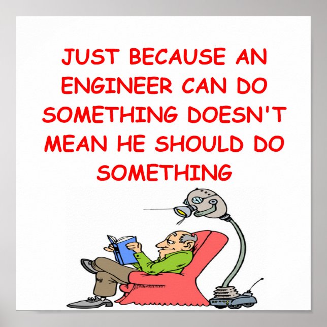 Ingenieurscherposter Poster (Vorne)