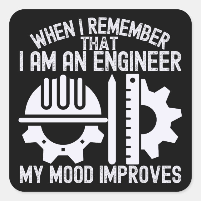Ingenieurskunst - Frauen im Ingenieurwesen Quadratischer Aufkleber (Vorderseite)