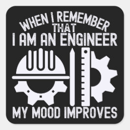 Ingenieurskunst - Frauen im Ingenieurwesen Quadratischer Aufkleber