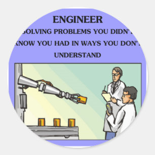 Ingenieurtechnikwitz Runder Aufkleber
