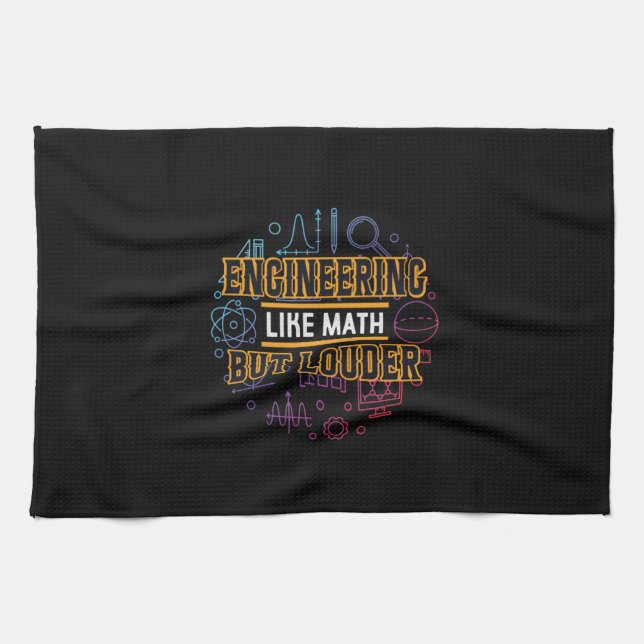Ingenieurwesen wie Mathematik Geschirrtuch (Horizontal)