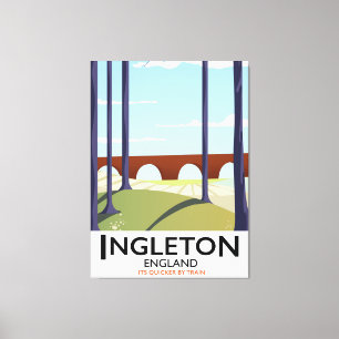 Ingleton England Zug Reise Poser Leinwanddruck