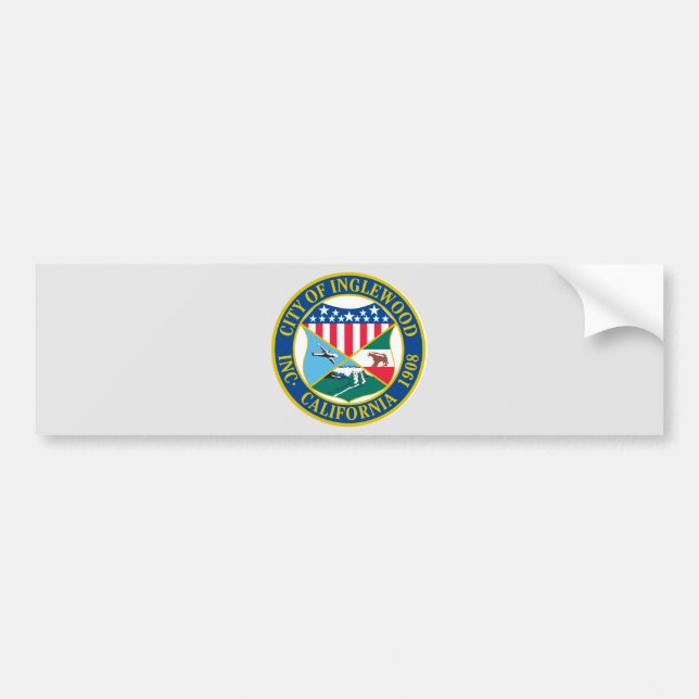 Inglewood California City Siegel Autoaufkleber (Vorne)