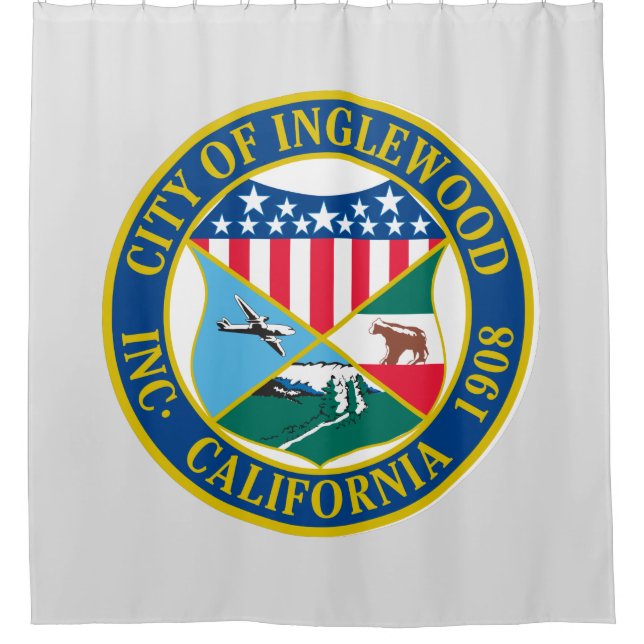 Inglewood California City Siegel Duschvorhang (Vorderseite)
