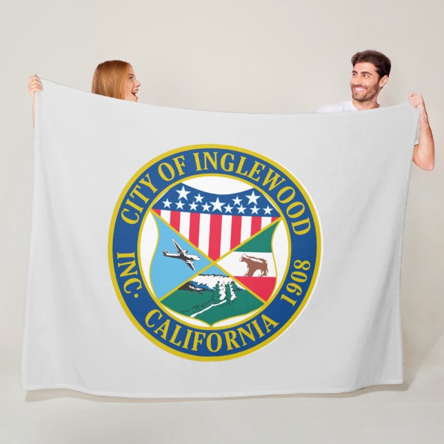 Inglewood California City Siegel Fleecedecke (Beispiel)