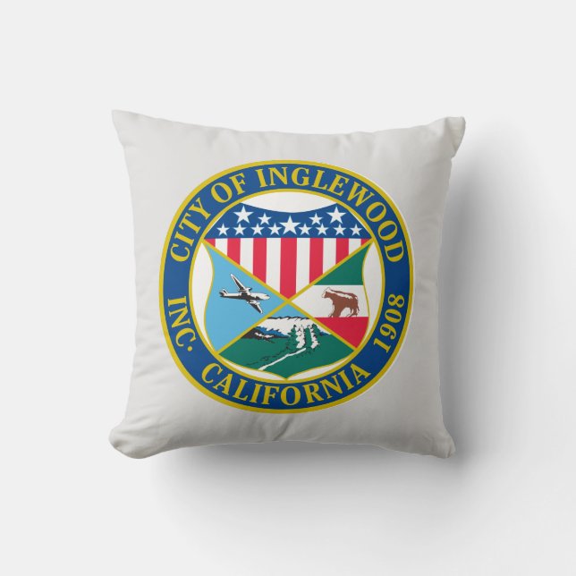 Inglewood California City Siegel Kissen (Vorderseite)