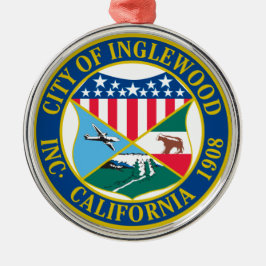 Inglewood California City Siegel Ornament Aus Metall