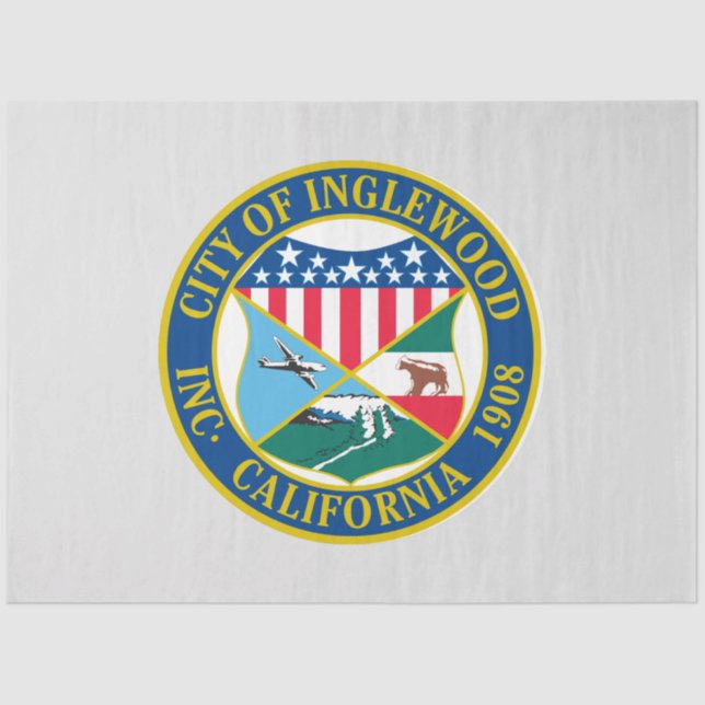 Inglewood California City Siegel Seidenpapier (Vorderseite)