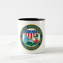 Inglewood California City Siegel Zweifarbige Tasse