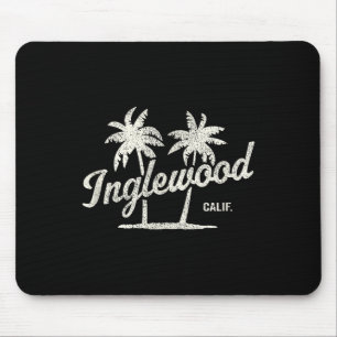 Inglewood California Vintag 70er Palm Trees Graphi Mousepad